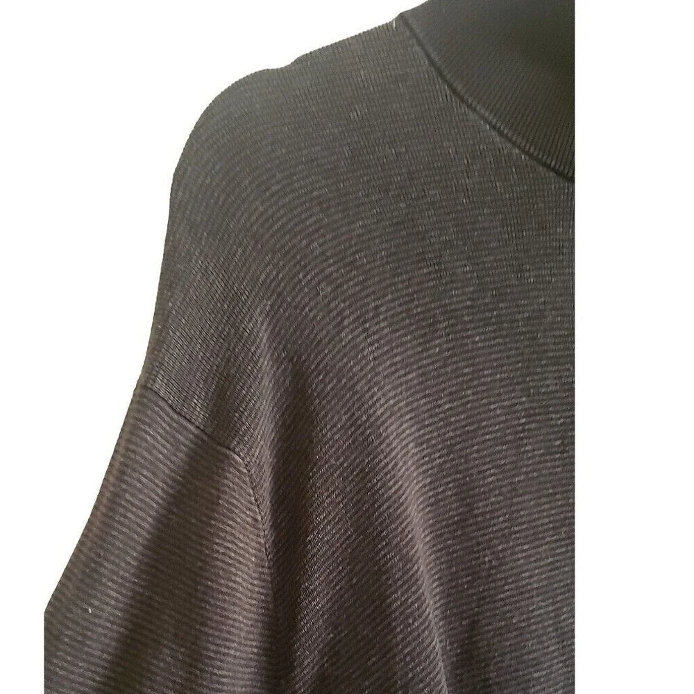 Polo Ralph Lauren Gray Black Sweater Quarter Zip Chunky Logo Warm Sz XL Dad Cozy